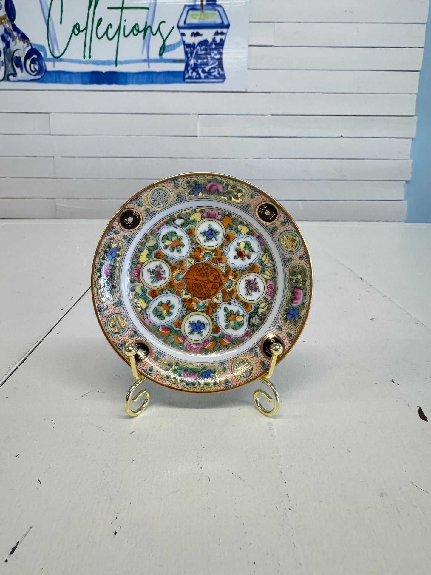 Famille rose plate