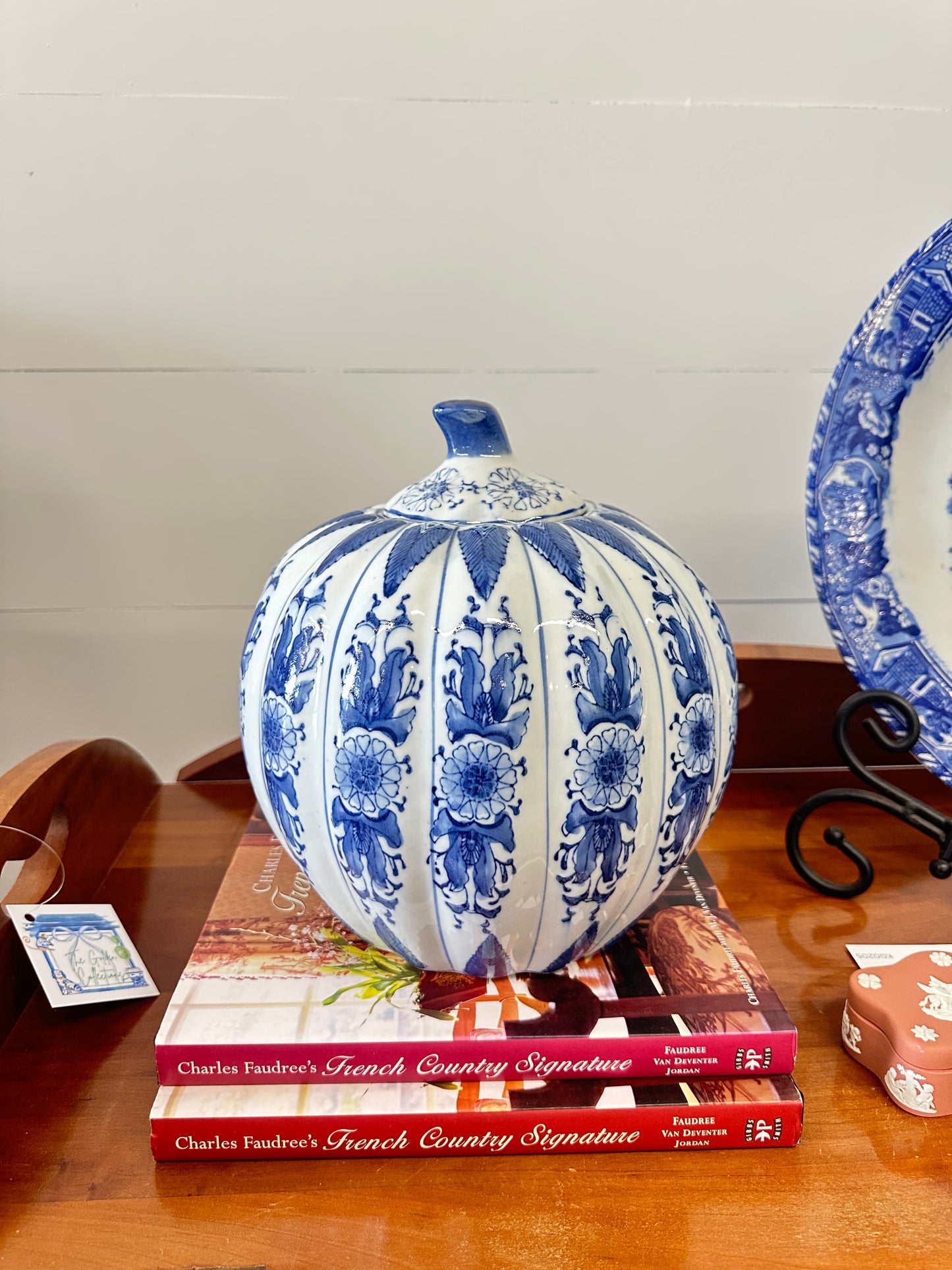 Blue and White Pumpkin