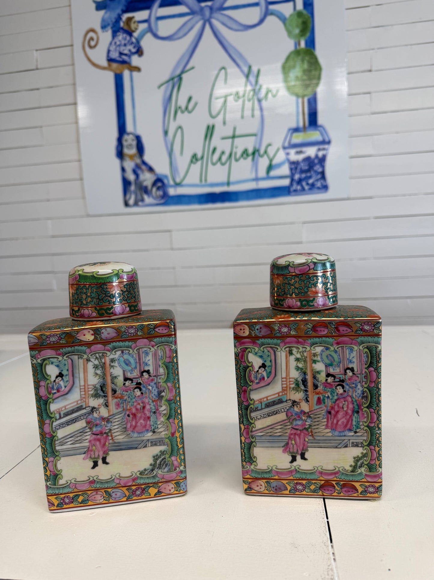 Famille Rose Tea Caddy