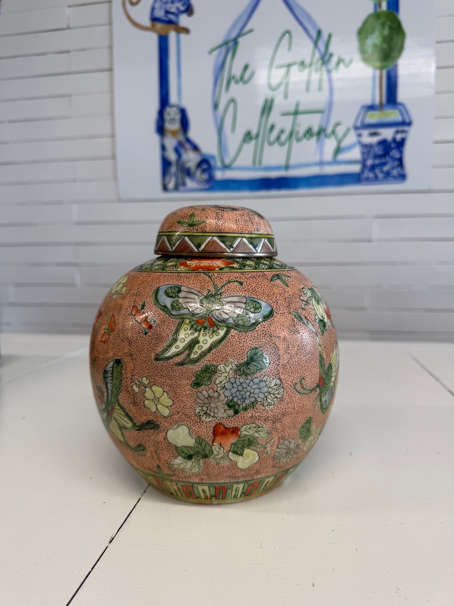 Butterfly Ginger Jar